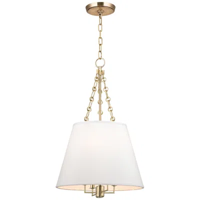 Hudson Valley Burdett 15" Wide Aged Brass Pendant Light
