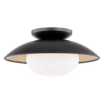 Hudson Valley Cadence 14" Wide Black And Gold Modern Ceiling Light