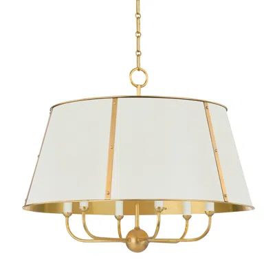 Hudson Valley Cambridge 28 1/4" Wide Aged Brass 6-light Chandelier