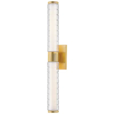 Hudson Valley Castor 4.25" 2 Lt. Aged Brass Bath And Vanity