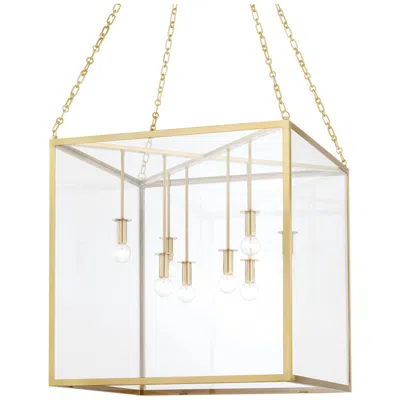 Hudson Valley Catskill 8 Light Lg Pendant Aged Brass