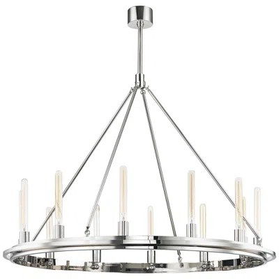 Hudson Valley Chambers 45" Wide Nickel 12-light Chandelier