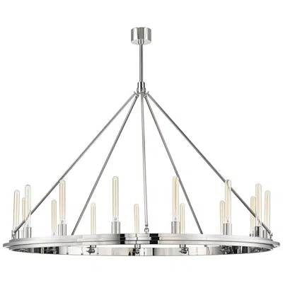 Hudson Valley Chambers 58" Wide Nickel 15-light Chandelier