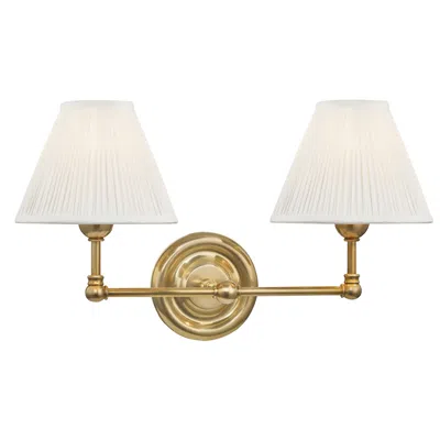Hudson Valley Classic No.1 12 1/4" High Aged Brass Wall Sconce