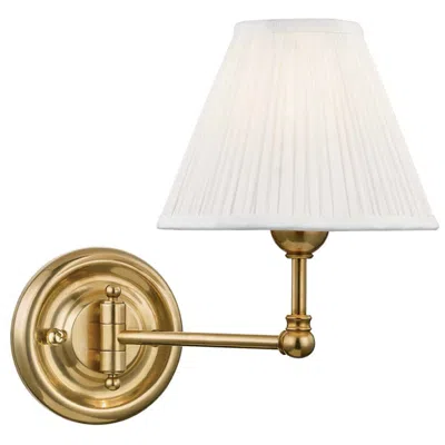 Hudson Valley Classic No.1 Aged Brass Swing Arm Wall Lamp