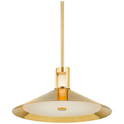 Hudson Valley Clermont 20" 2 Lt. Aged Brass Pendant