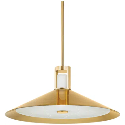 Hudson Valley Clermont 28" 2 Lt. Aged Brass Pendant