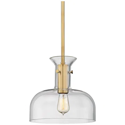 Hudson Valley Coffey 12" Wide Aged Brass Pendant Light