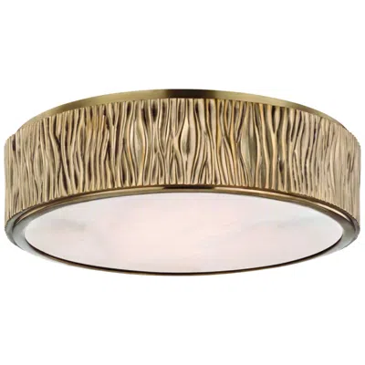 Hudson Valley Crispin 13" Wide Aged Brass Led Ceiling Light