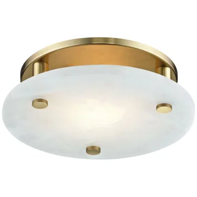 Hudson Valley Croton 12 1/4" Wide Aged Brass Led Ceiling Light
