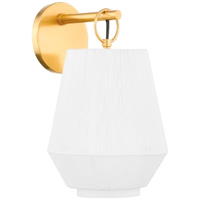 Hudson Valley Debi 12 3/4" High Aged Brass Wall Sconce