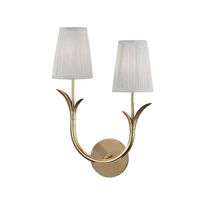 Hudson Valley Deering 17 3/4" High Aged Brass Right Dual Wall Sconce