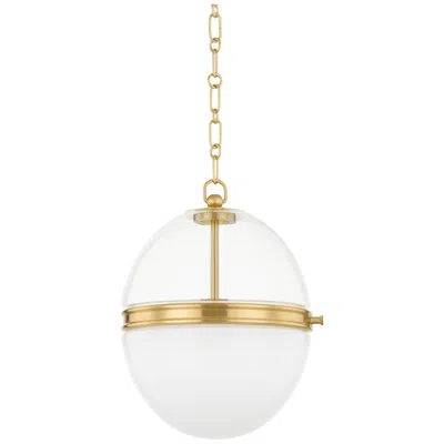 Hudson Valley Donnell 12 1/2" Wide Aged Brass Pendant Light