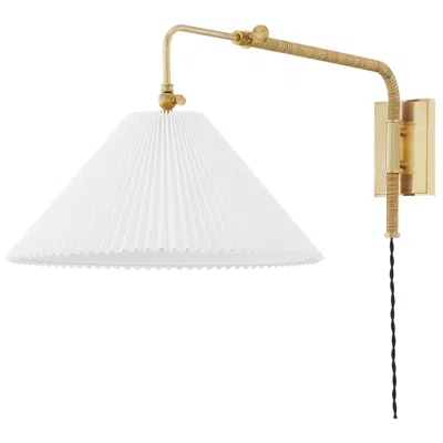 Hudson Valley Dorset 1 Light Wall Sconce Aged Brass