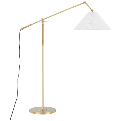Hudson Valley Dorset 56" High Brass Arc Arm Floor Lamp