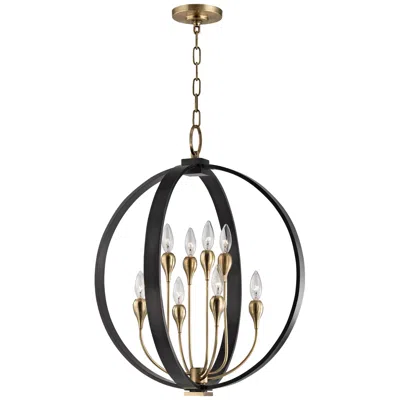Hudson Valley Dresden 22" Wide Aged Old Bronze 8 Light Chandelier