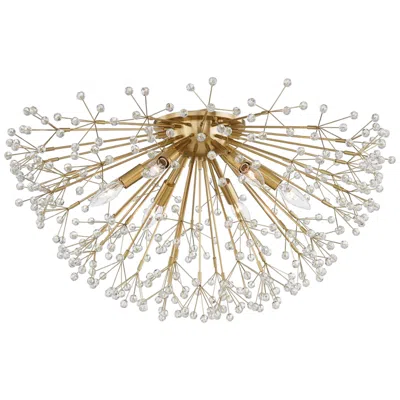 Hudson Valley Dunkirk 30" Wide Aged Brass Ceiling Light
