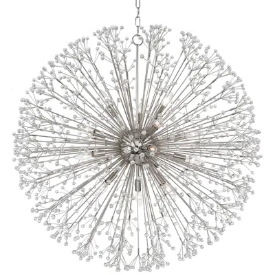 Hudson Valley Dunkirk 40" Wide Polished Nickel 16-light Sputnik Chandelier