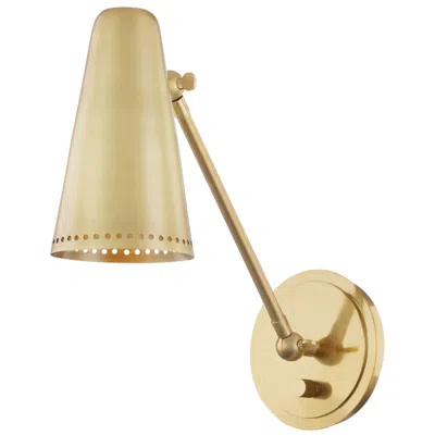 Hudson Valley Easley 13" High Aged Brass Wall Sconce