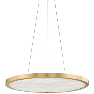 Hudson Valley Eastport 24" Wide Aged Brass Led Pendant Light