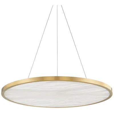 Hudson Valley Eastport 36" Wide Aged Brass Led Pendant Light