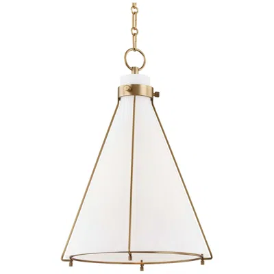 Hudson Valley Eldridge 15 1/2" Wide Aged Brass Pendant Light