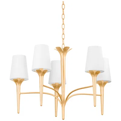 Hudson Valley Emily 30 1/4" Wide Brass 5-light Chandelier