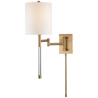Hudson Valley Englewood 1 Light Wall Sconce Aged Brass