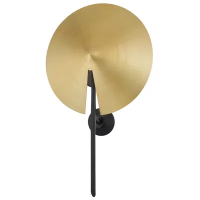 Hudson Valley Equilibrium 20" High Black And Aged Brass Wall Sconce