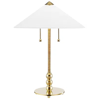 Hudson Valley Flare Aged Brass Stem Table Lamp