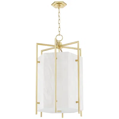Hudson Valley Flatbush 6 Light Lg Pendant Aged Brass