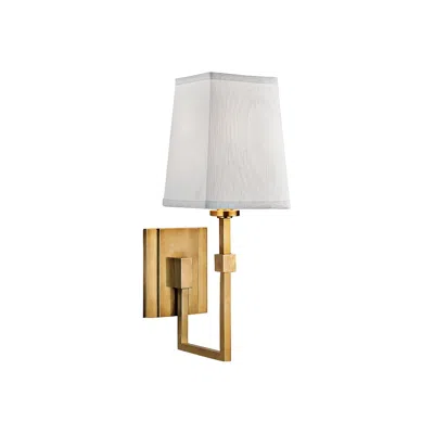 Hudson Valley Fletcher 15 1/4" High Aged Brass Wall Sconce