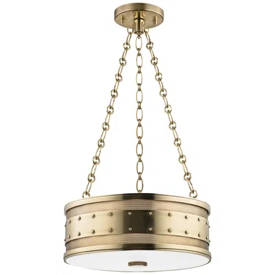 Hudson Valley Gaines 3 Light Pendant Aged Brass