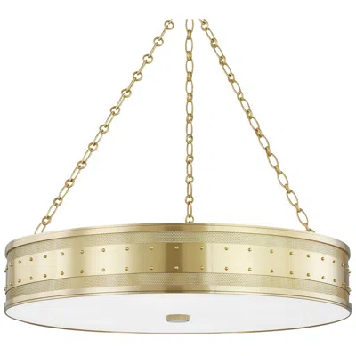 Hudson Valley Gaines 30" Wide Aged Brass Pendant Light