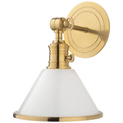Hudson Valley Garden City 11" High Aged Brass Wall Sconce