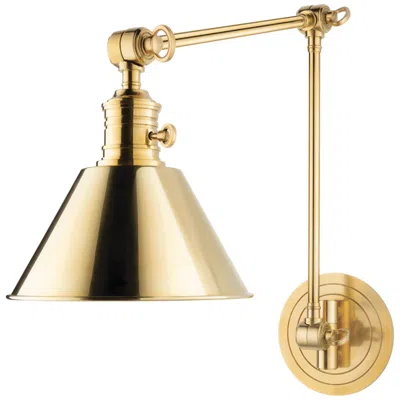 Hudson Valley Garden City 8" Wide Aged Brass 1 Light Wall Sconce