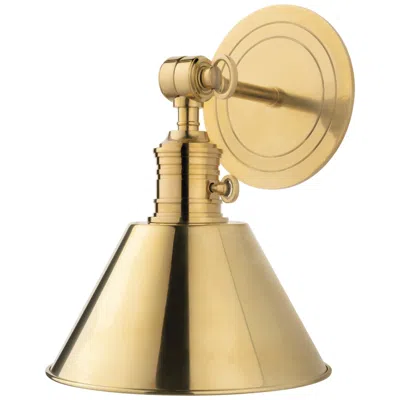 Hudson Valley Garden City Aged Brass Adjustable Wall Sconce