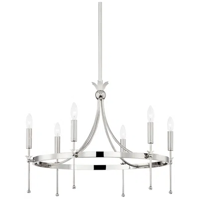 Hudson Valley Gates 6 Light Chandelier Polished Nickel