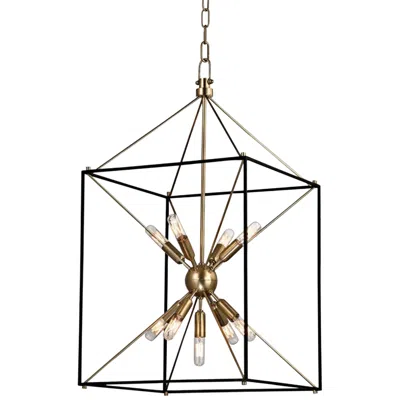 Hudson Valley Glendale 30" High Aged Brass Pendant Light