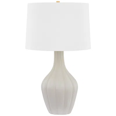 Hudson Valley Glendora Table Lamp 19 Inch In Aged Brass/misty Morning