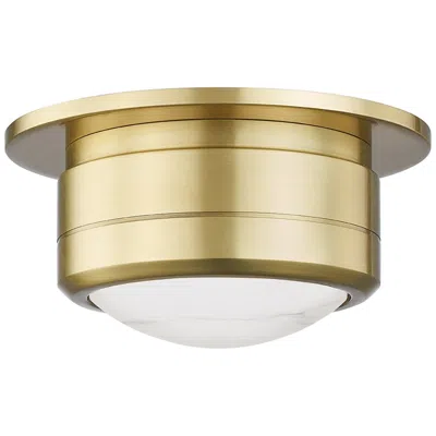 Hudson Valley Greenport 7" Wide Aged Brass Led Ceiling Light