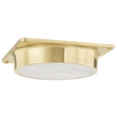 Hudson Valley Greenwich 11.75" Wide Aged Brass 1 Light Led Flush Mount