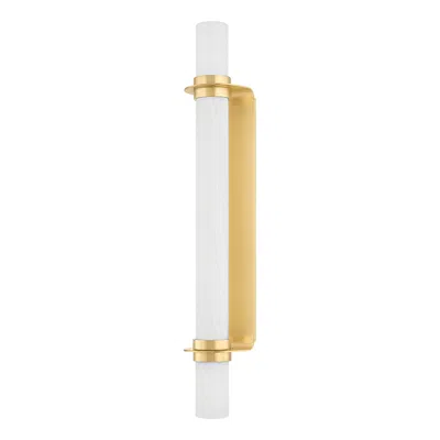 Hudson Valley Groveland Station Wall Sconce 27.75 Inch In Aged Brass