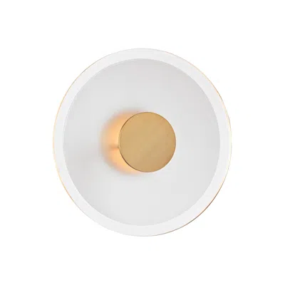 Hudson Valley Guthrie 13" High Aged Brass Led Wall Sconce