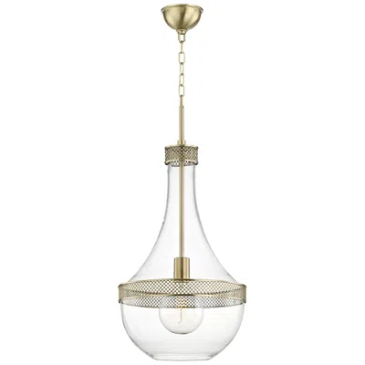 Hudson Valley Hagen 1 Light Large Pendant Aged Brass