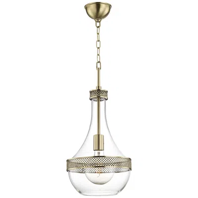 Hudson Valley Hagen 10 3/4" Wide Aged Brass Mini Pendant