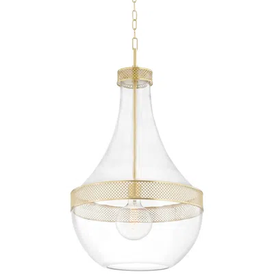 Hudson Valley Hagen 17 1/2" Wide Aged Brass Pendant Light