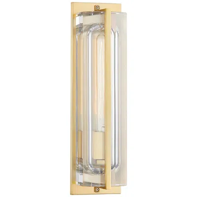 Hudson Valley Hawkins 16 3/4" High Aged Brass Wall Sconce