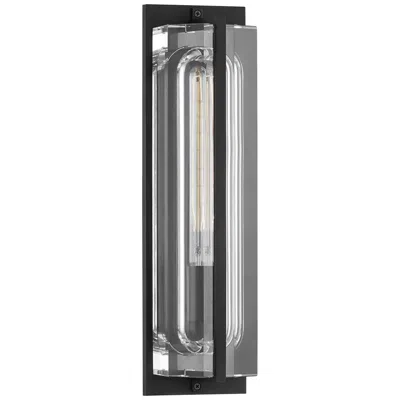 Hudson Valley Hawkins 16 3/4" High Black Brass Wall Sconce
