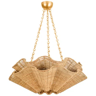 Hudson Valley Hayworth 30 1/4" Woven Rope Shell Coastal Chandelier
